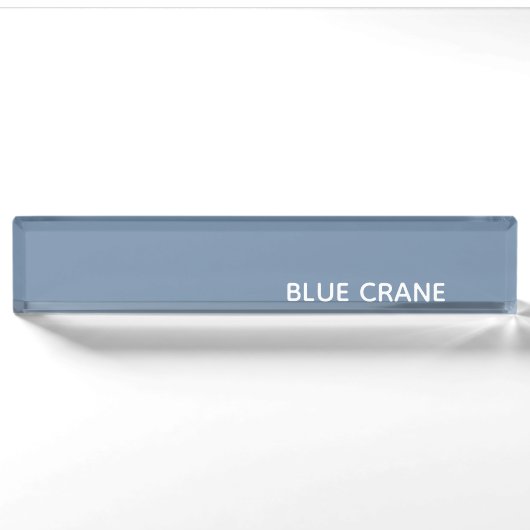 Porte-nom Pour Bureau Blue Crane bleu color (Devant)