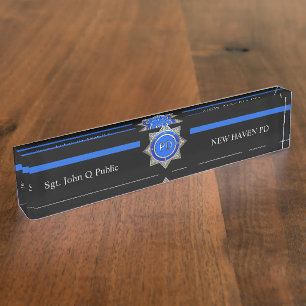 Porte-nom Pour Bureau Blue Line mince