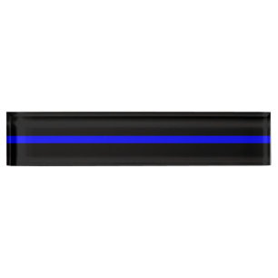 Porte-nom Pour Bureau Blue Line mince - la police de police diminue