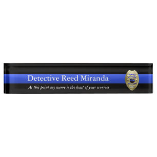 Porte-nom Pour Bureau Blue Line - Miranda minces