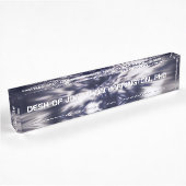 Porte-nom Pour Bureau Blue Sci-Fi Professionnel