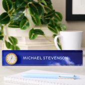 Porte-nom Pour Bureau Blue Sky Unique Chic Moderne Minimal