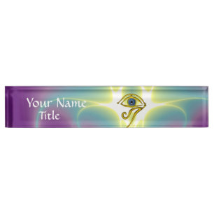 Porte-nom Pour Bureau BLUE TALISMAN Purple Green