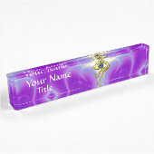 Porte-nom Pour Bureau BLUE TALISMAN, violet violet blanc rose