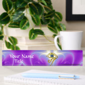 Porte-nom Pour Bureau BLUE TALISMAN, violet violet blanc rose
