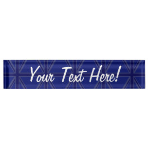 Porte-nom Pour Bureau Blues pour un drapeau britannique Union Jack