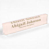 Porte-nom Pour Bureau Blush Pink Gold Professional Nom simple