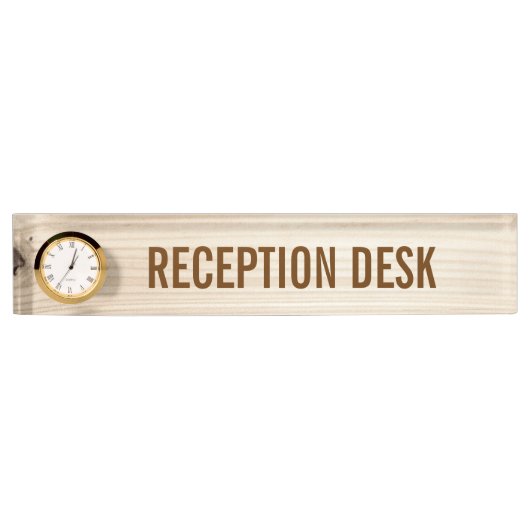 Porte-nom Pour Bureau Bois (Devant)