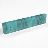 Porte-nom Pour Bureau bois bleu
