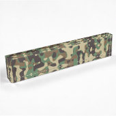 Porte-nom Pour Bureau Bois de Camouflage