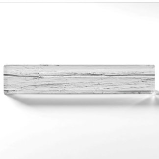 Porte-nom Pour Bureau Bois Patiné blanc