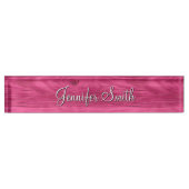 Porte-nom Pour Bureau Bois Rose Chaud Faux (Devant)