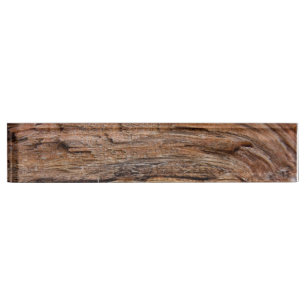 Porte-nom Pour Bureau Bois rustique
