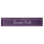 Porte-nom Pour Bureau Bois Violet Faux (Devant)