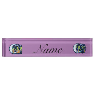 Porte-nom Pour Bureau Bonne nuit Croissant Lune Thunder_Cove