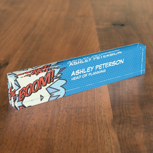 Porte-nom Pour Bureau BOOM Fun Retro (Taille)