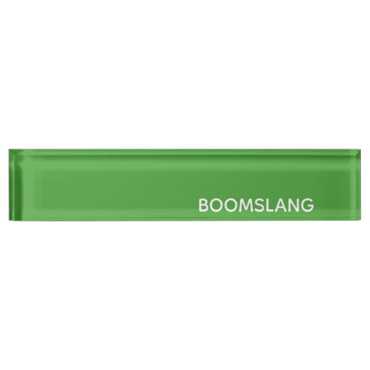 Porte-nom Pour Bureau Boomslang green color (Devant)