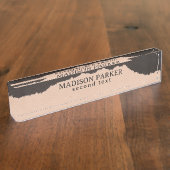 Porte-nom Pour Bureau Bordure déchirée (Taille)