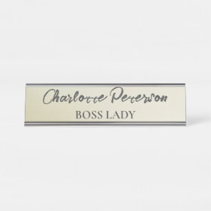 Porte-nom Pour Bureau Boss Lady Drôle Personnalisé