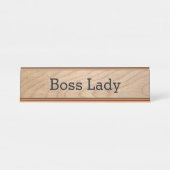 Porte-nom Pour Bureau Boss Lady Womens Business (Devant)