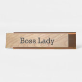 Porte-nom Pour Bureau Boss Lady Womens Business (Devant)
