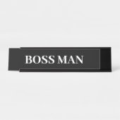 Porte-nom Pour Bureau Boss Man Gift Funny Nom Plate Personnaliser (Devant)