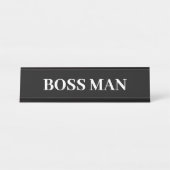 Porte-nom Pour Bureau Boss Man Gift Funny Nom Plate Personnaliser (Devant)