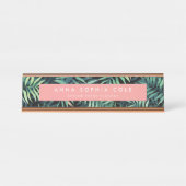 Porte-nom Pour Bureau Botanique tropicale (Devant)