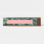 Porte-nom Pour Bureau Botanique tropicale (Devant)