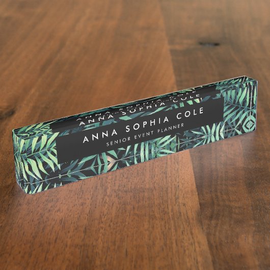 Porte-nom Pour Bureau Botanique tropicale (Taille)