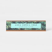 Porte-nom Pour Bureau Botanique tropicale (Devant)