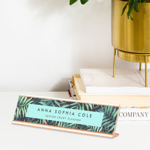 Porte-nom Pour Bureau Botanique tropicale