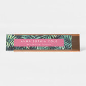 Porte-nom Pour Bureau Botanique tropicale (Devant)