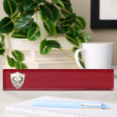 Porte-nom Pour Bureau Bouclier et épées