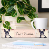 Porte-nom Pour Bureau Bouledogue français