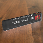 Porte-nom Pour Bureau Bouteille de sauce chaude (Taille)
