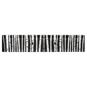 Porte-nom Pour Bureau Bouton de tambour motif noir blanc arbre