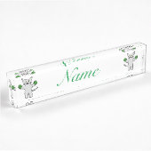 Porte-nom Pour Bureau Boxe Kitten avec Mittens Thunder_Cove