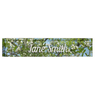 Porte-nom Pour Bureau Branche of Dogwood Blossoms Spring Trees