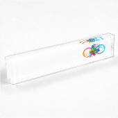 Porte-nom Pour Bureau Bright infinity with rainbow butterfly