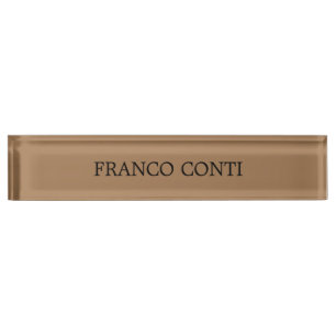 Porte-nom Pour Bureau Brown clair minimaliste Plain moderne