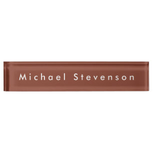 Porte-nom Pour Bureau Brown tendance moderne professionnel