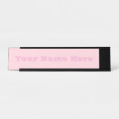 Porte-nom Pour Bureau Bubblegum rose Joli Et Yummy couleur solide (Devant)