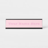 Porte-nom Pour Bureau Bubblegum rose Joli Et Yummy couleur solide (Devant)