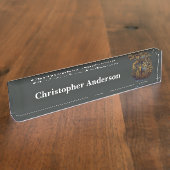 Porte-nom Pour Bureau Bull Elk dans la forêt d'automne (Taille)