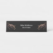 Porte-nom Pour Bureau Bullish Stock Broker Thème Bureau Nom Plate (Devant)