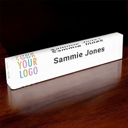 Porte-nom Pour Bureau Bureau acrylique Nom Plaque Business Logo Professi