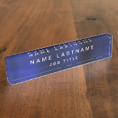 Porte-nom Pour Bureau Bureau bleu marine élégant professionnel (Taille)
