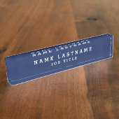 Porte-nom Pour Bureau Bureau bleu marine professionnel élégant (Taille)