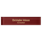 Porte-nom Pour Bureau Bureau d'affaires professionnel Faux Gold (Devant)